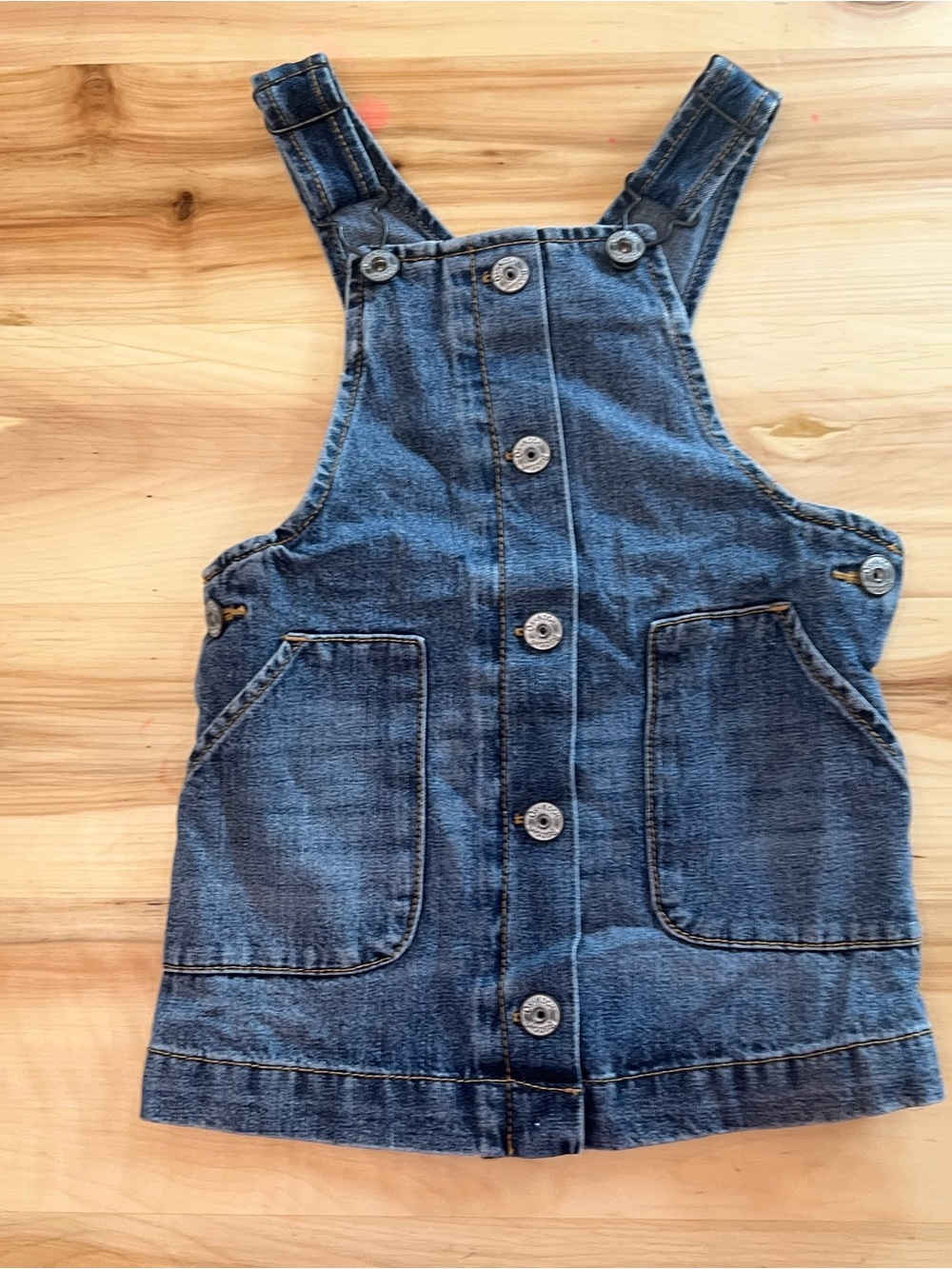 OshKosh B'gosh Classic Denim Button-Front Overall Dress - Blue
